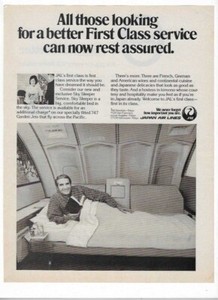 1979 Japan Air Lines First Class Sky Sleeper Vintage Print Ad