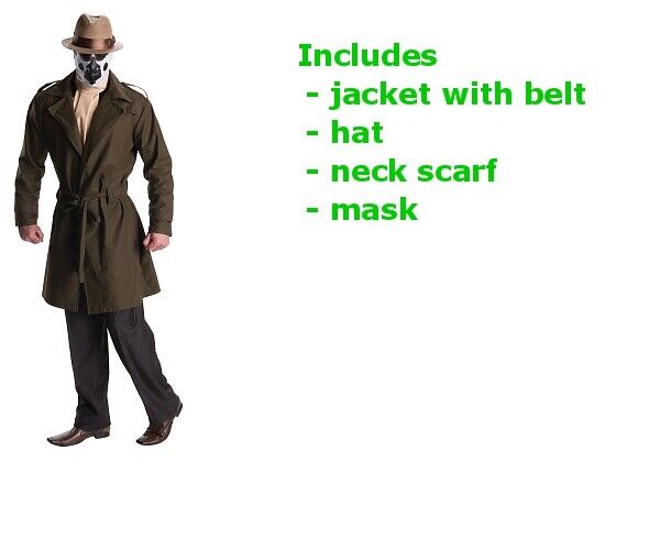  DC Comics Watchmen Rorschach Costume, Adult Standard