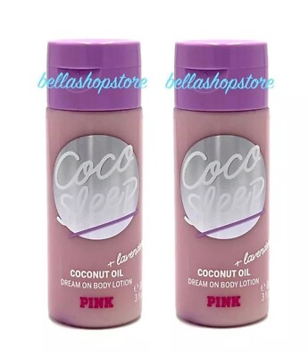 2-Pack Victoria's Secret Pink Coco Sleep Coconut Lavender Body Lotion 3 oz