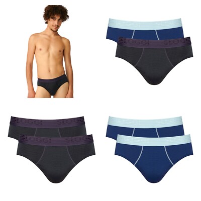 Men's Sloggi EVER Cool Midi Briefs 2 Pack 10211381 RRP £30.00