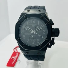 Mint Swiss Legend Trimix Diver Men Chronograph Black Day/Date 20ATM 44mm Watch