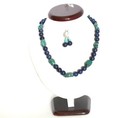With Turquoise Necklace Blue Lapis Round Beads