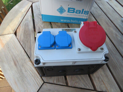 Bals Variabox - S 89058  32 A CEE Wandverteiler IP44,1x 16A 400V 5p 2x Schuko 