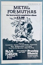 IRON MAIDEN PRAYING MANTIS 1980 UK POSTER ADVERT METAL FOR MUTHAS Running Free
