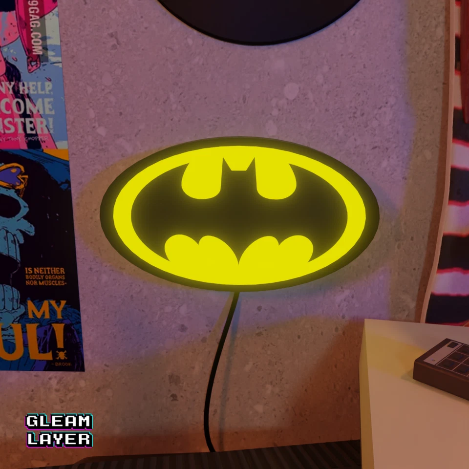 Batman Led Retro Wall Lightbox RGB Light Sign - image 2 of 4