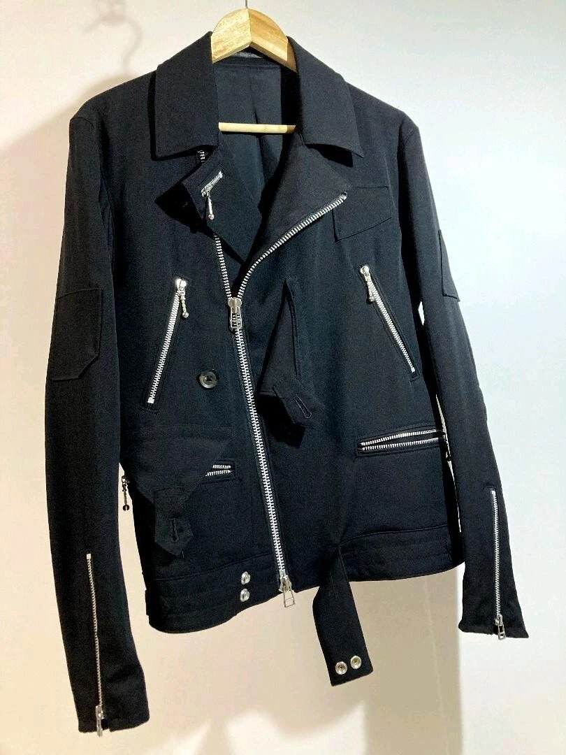 Yohji Yamamoto Pour Homme wool gabardine double riders jacket size