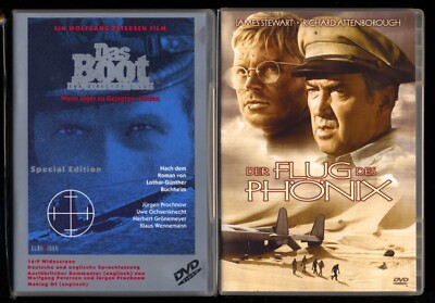 2 DVDs DAS BOOT Special Edition Making of-DVD + DER FLUG DES PHÖNIX-DVD S. GUT+ 