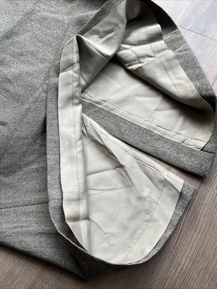 Saia Midi Rena Rowan 100% Pura Nova Lã Marca de Lã Forrada Marrom Tamanho 10 - Imagem 4 de 4