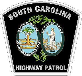 South Carolina Highway Patrol decalcomania vinile riflettente auto sceriffo trooper SC - Foto 1 di 3