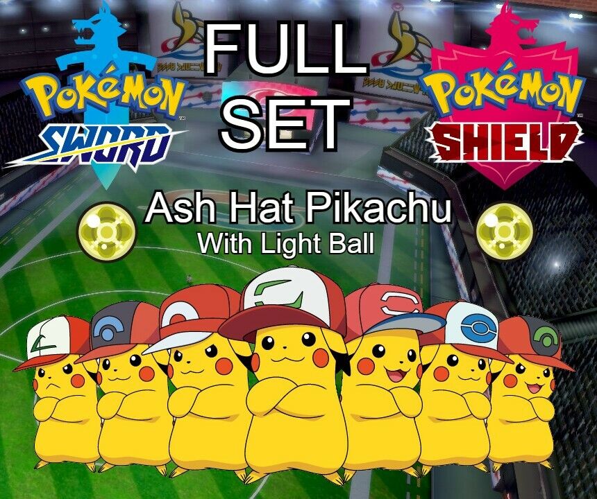 Buy All 8 Ash Pikachu for Sword and Shield - Rawkhet Pokemon