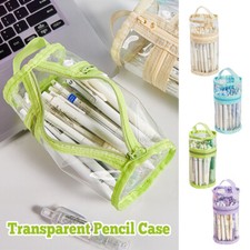 Transparent Pencil Case Student Pen Holder Cylinder Pencil Case Large Capacity