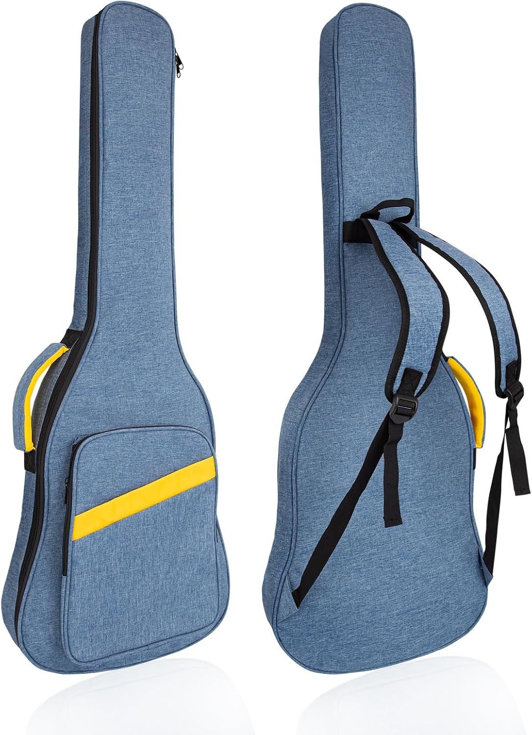 Electric Guitar Bag Padded Soft Case with Neck Strap and Back Loop, Blue