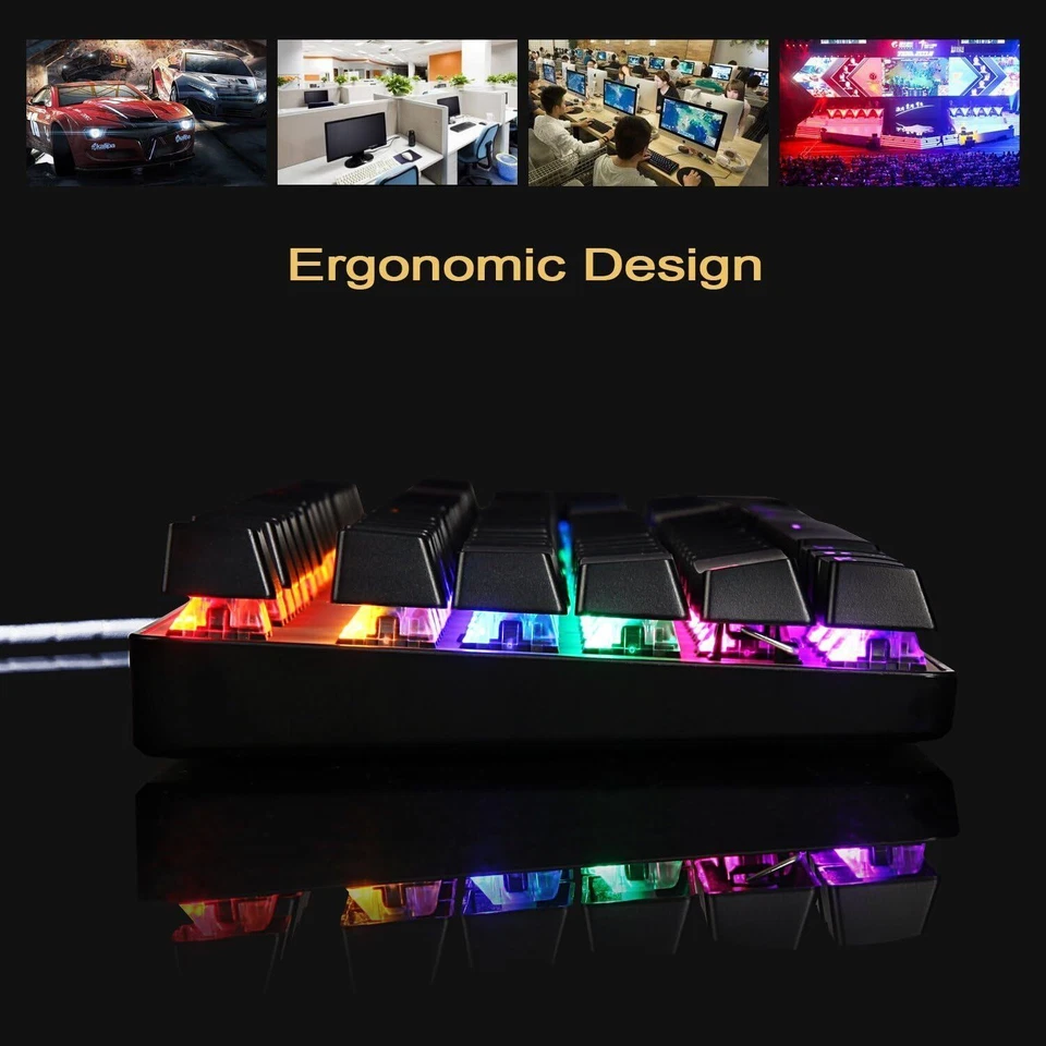 [2017 Newly Updated ]SADES K10 LED Backlit Wired USB Mechanical Gaming Keyboard - Image 4 of 4