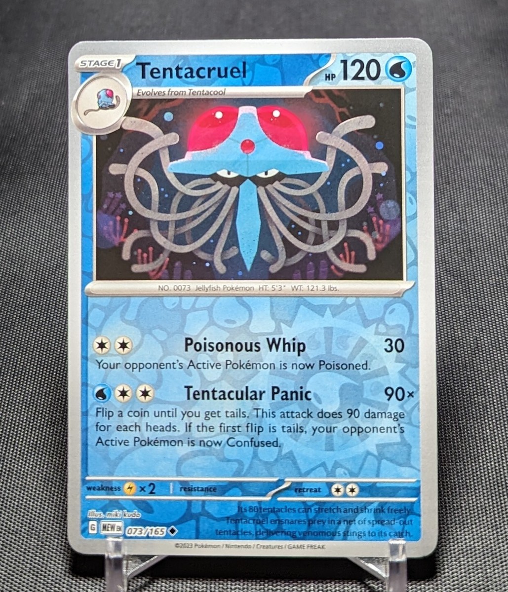 Tentacruel Uncommon Reverse Holo Scarlet & Violet 151 Pokemon TCG Card  073/165