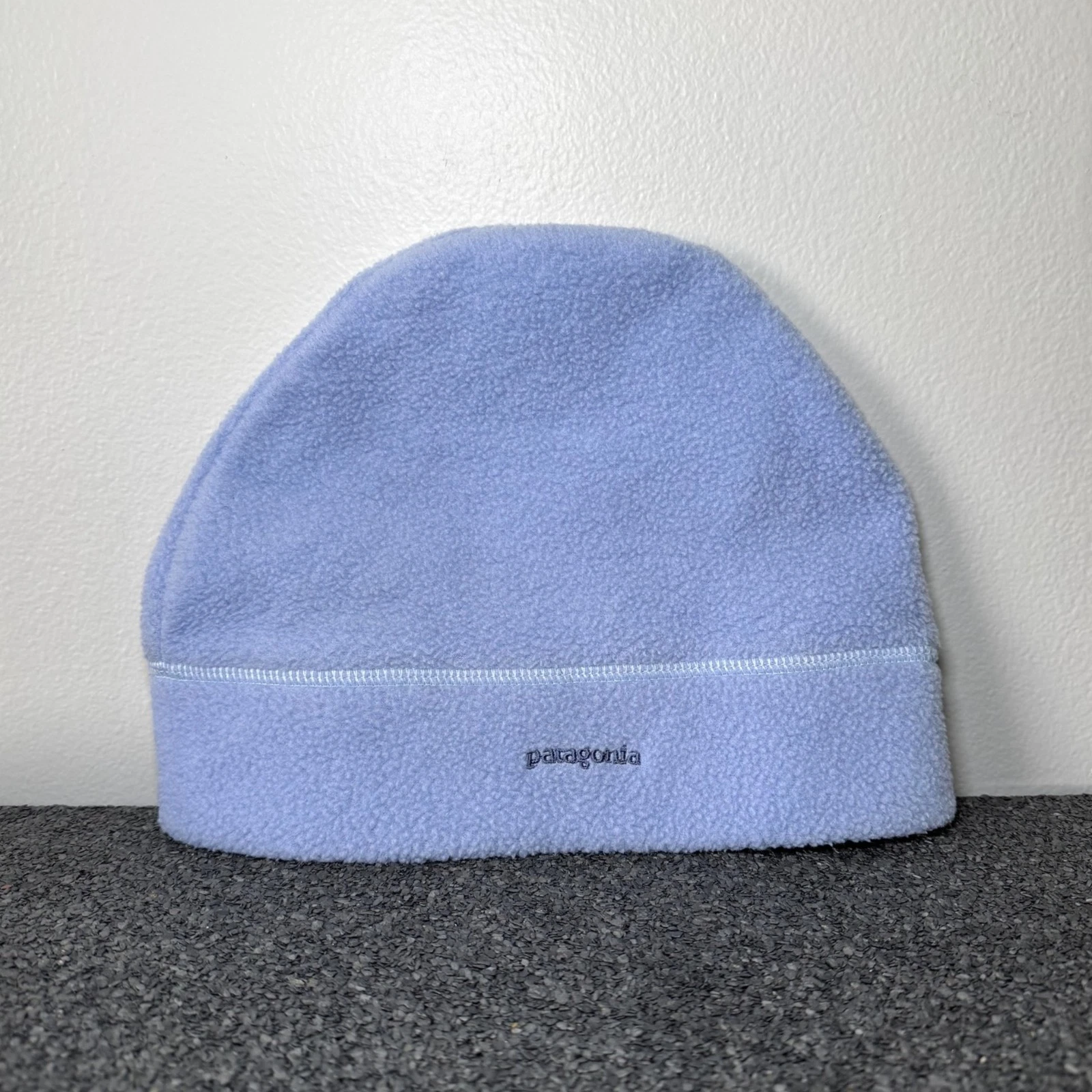 Vintage Patagonia Fleece Beanie Medium Blue Made in USA 00s Synchilla Outdoor
