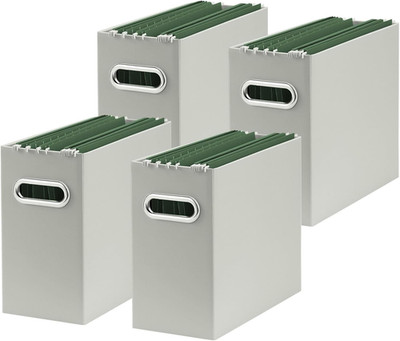 File Organizer, 4 Packs Small Storage Box, Cardboard File Folder Organizer, Coll