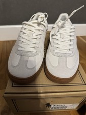 Polo Ralph Lauren Size 7 White Leather And Suede Trainers