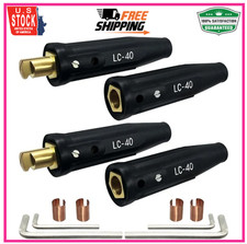 2 Pack LC-40 Welding Leads Quick Connector, Welding Cable Connectors, Male &