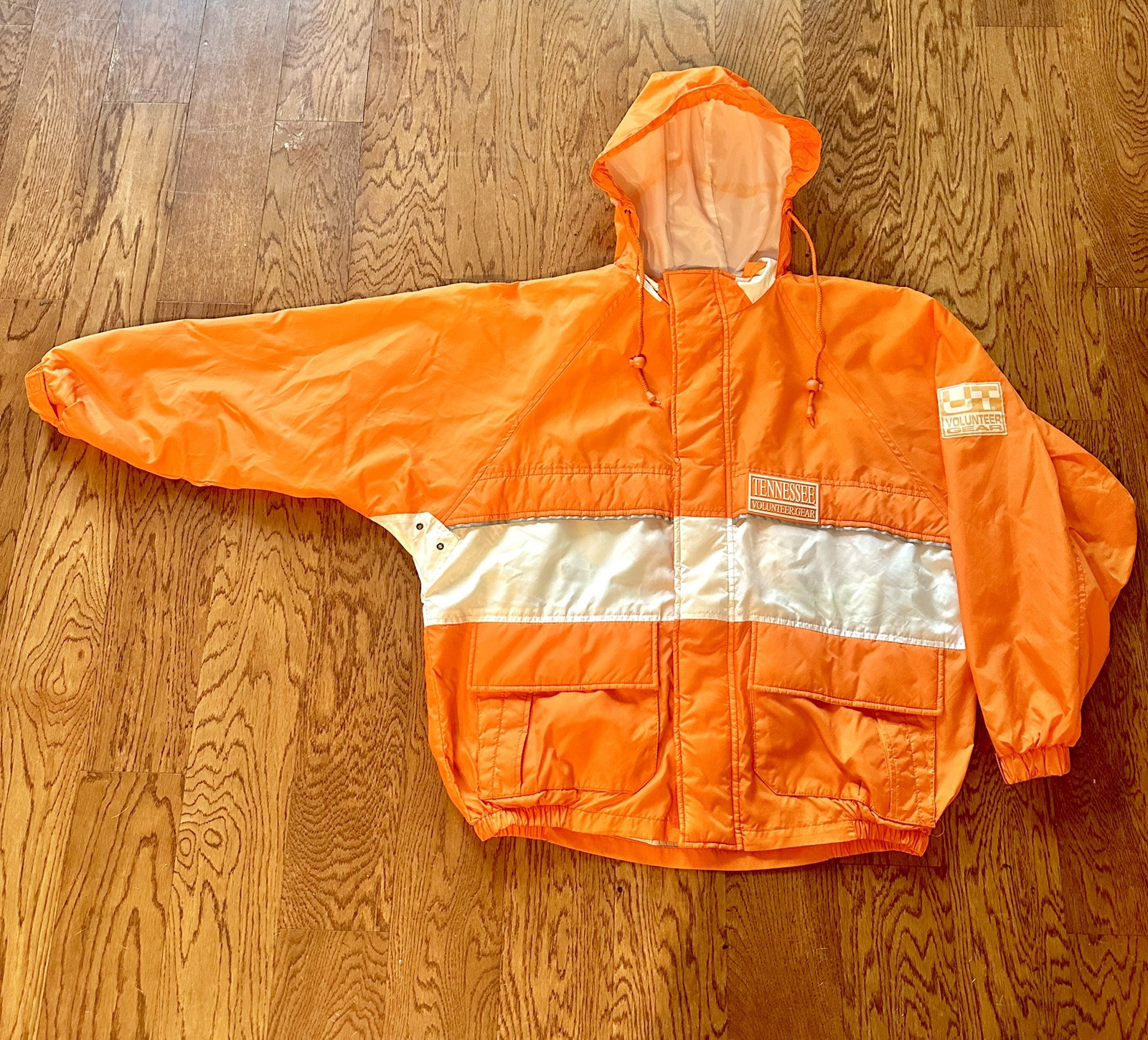 Chaqueta de Lluvia Tennessee Volunteers Rompevientos Años 90 Y2K De Colección VOLS Fútbol XL