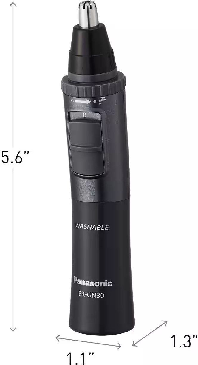 Panasonic - Mens Ear and Nose Hair Trimmer, Wet Dry Hypoallergenic Dual Edge...