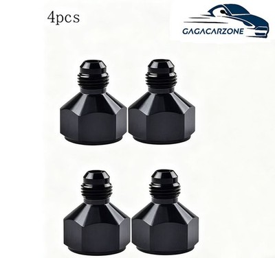 4Pcs -10 AN Female -8 AN Male AN Flare Fitting Reducer Adapter 10AN to 8AN Black