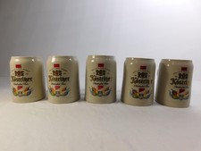 NEW 1990s Kostriker Octoberfest German Beer Steins Set x5 Ceramic Stoneware .5L