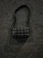Vintage Quilted Black Leather Handbag Used