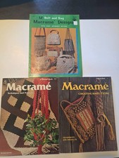 vintage 1970s macrame books