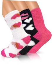 AIVEI Buttery Soft Fuzzy Socks for Women Gifts 3 Pairs 72 Valentines-01
