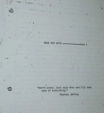 Noel Redding Manuscrit expérimenté première ébauche copie Xerox