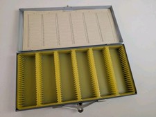 Vintage Smith-Victor 35mm Slide Storage Case Metal Box Holds 150 Photo Slides
