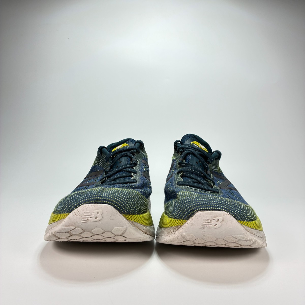 New Balance Fresh Foam More Blue Yellow Green Running Shoes  display picture 2