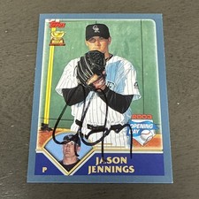 2003 Topps Opening Day #138 Jason Jennings Autographed Colorado Rockies MLB 