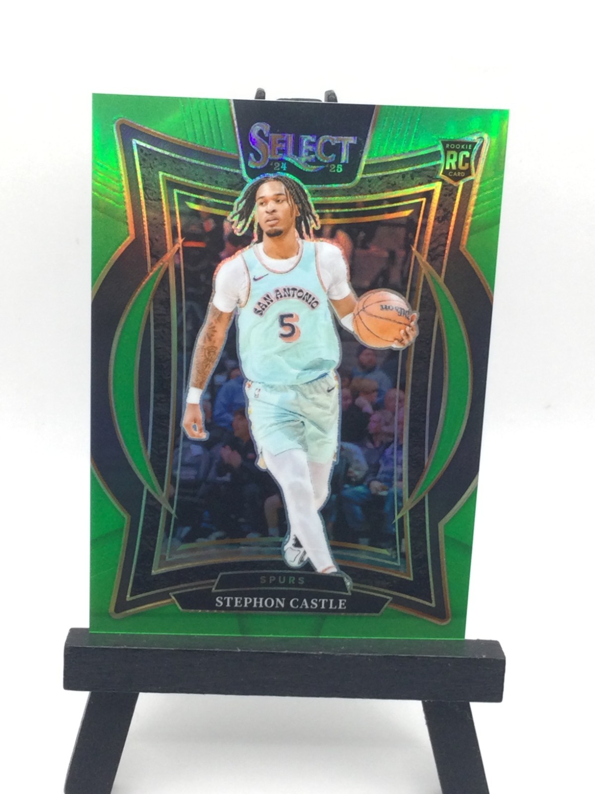 2024-25 Panini Select - Premier Level Stephon Castle #175 Neon Green Prizm /75