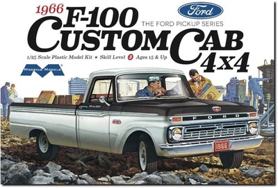 Platts Mobius Model 1/25 1966 Ford F-100 Custom Cab 4×4 Pickup Plastikmodell MOE