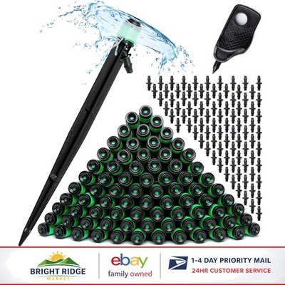 Complete Drip Irrigation Kit with 100 Adjustable Emitters for Potted Plants