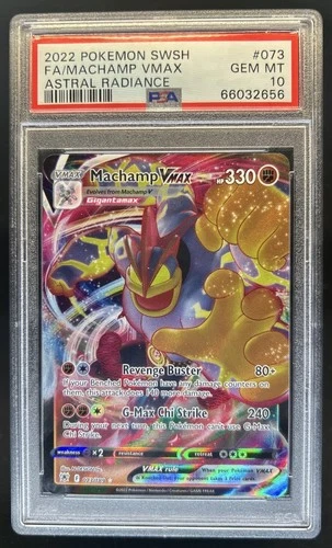 2022 Pokemon SWSH Astral Radiance Machamp VMAX Ultra Rare #073/189 PSA 10