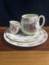 Royal Doulton Bunnykins 4-Piece Child Set Fine Bone China England