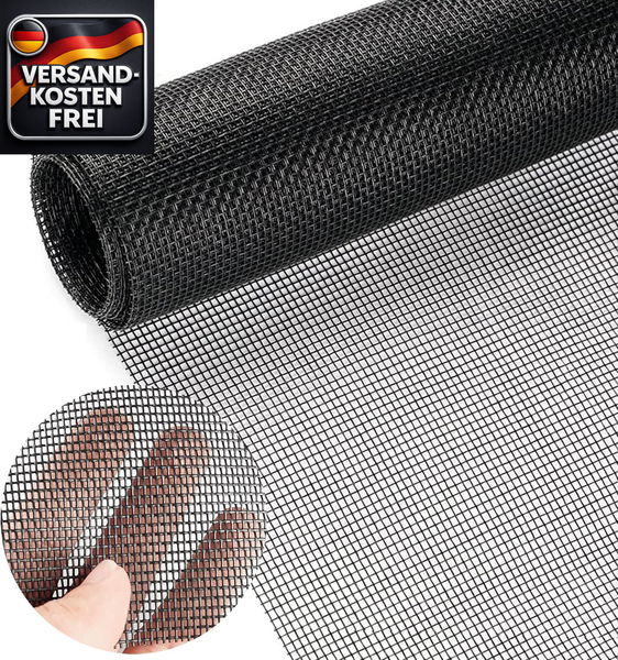 Fliegengitter Meterware 120X250Cm Insektenschutz Fenster TüR Netz Schwarz-image