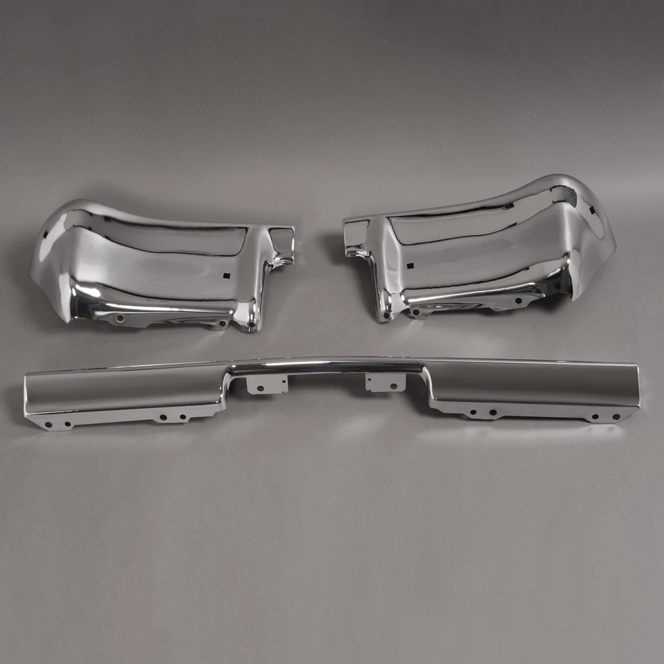 Rear Bumper Assembly 3 Pieces Set For Chevrolet Chevy Impala 1963 Chrome Steel — 第 2/4 张图片