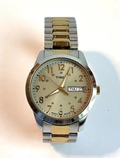 Timex Indiglo T2M935 Men's Dress Watch Day & Date, Press Glow Display