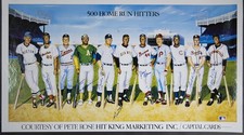 500 HOME RUN HITTERS - PRINTED ART SIGNED IN INK WITH CO-SIGNERS