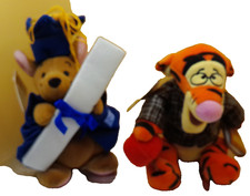 Disney store Tigger Roo Winnie the Pooh bean bag plush Graduation Teacher 6-9"