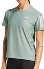 adidas Own The Run Womens Running Top Green Short Sleeve Reflective T-Shirt