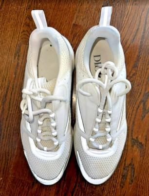 Christian Dior Men's B22 Sneakers white Silver Size 12 EU45 Authentic No Box