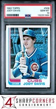1982 TOPPS #508 JODY DAVIS RC CUBS PSA 10