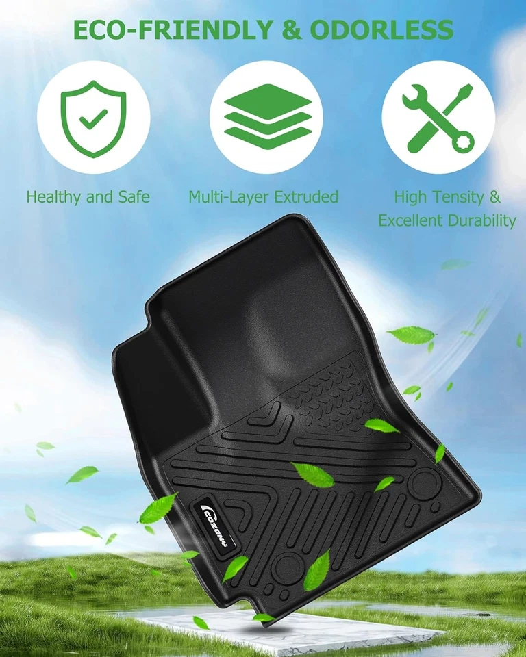 Custom Fit for 2-Row Toyota Tundra Floor Mats 2014-2021 Full Coverage TPE - Imagem 3 de 4