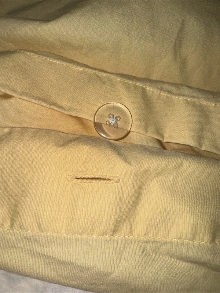 "Edredón Pottery Barn Kids algodón orgánico completo queen amarillo rosa blanco 90"" x 88""" Foto 4 de 4