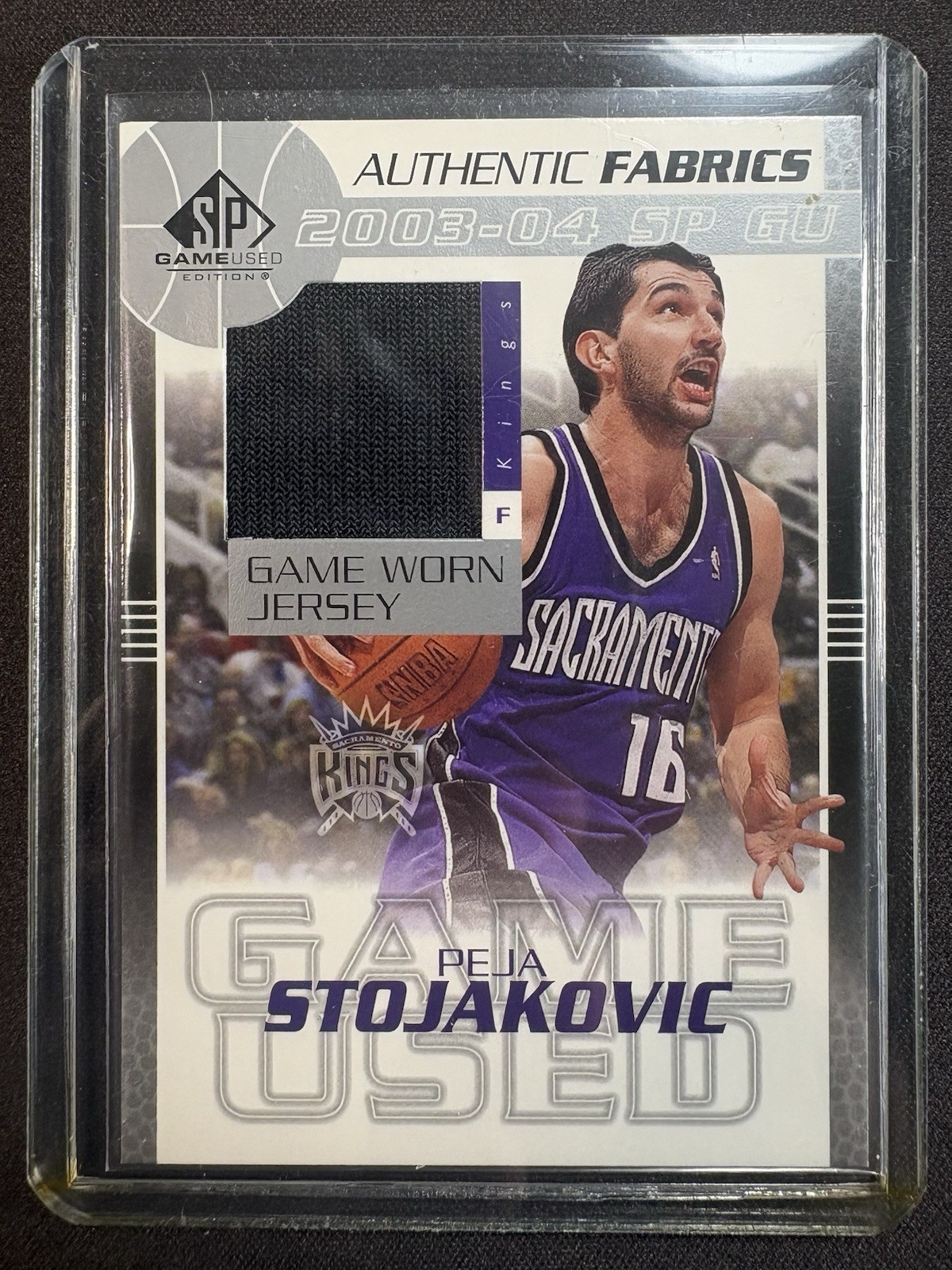 2003-04 NBA Game-Used Jersey Card Lot Stockton Stojakovic Wallace Robinson view 6
