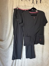 Koi Lite L Mechanical Slim Fit Charcoal Gray Scrub Set